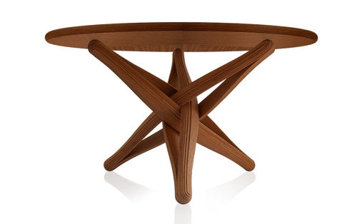 “lock” bamboo dining table / base+ bamboo top